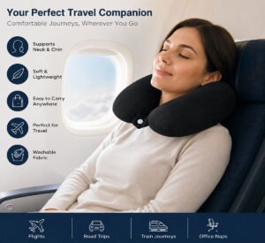 black travel neck pillow