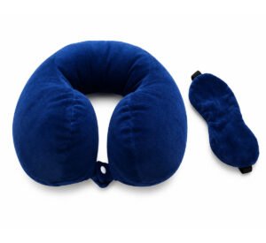blue U-Shaped Travel Neck Pillow