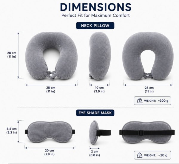 gray neck pillow small